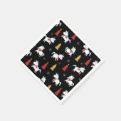 Stijlvolle kerstunicorns Winter Snowflakes Trein Servet (Hoek)