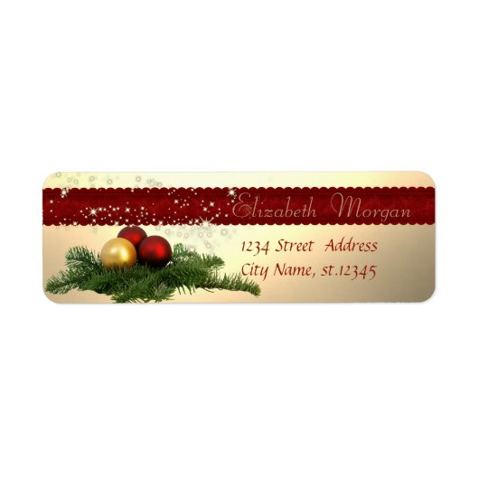 Stijlvolle kerstversiering, Fonkeling Etiket (Voorkant)