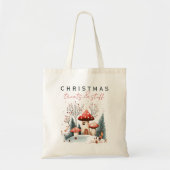 Stijlvolle kerstwinter Woodland Shopping Tote Bag (Voorkant)