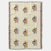 Stijlvolle  kerubs en lichtorbs op ivoor deken (Voorkant Verticaal)