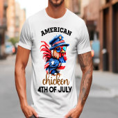 Stijlvolle kip met Pet en zonnebril T-shirt