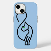 Stijlvolle Kitty Cat Outline Case-Mate iPhone Case (Achterkant)