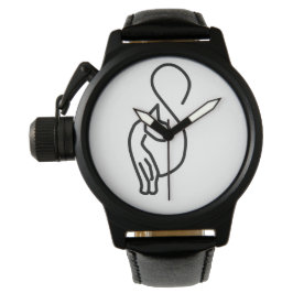 Stijlvolle Kitty Cat Outline Horloge