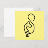 Stijlvolle Kitty Cat Outline Kaart (Voorkant / Achterkant)