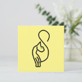 Stijlvolle Kitty Cat Outline Kaart (Staand voorkant)