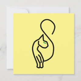 Stijlvolle Kitty Cat Outline Kaart