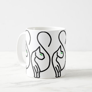 Stijlvolle Kitty Cat Outline Koffiemok