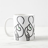 Stijlvolle Kitty Cat Outline Koffiemok (Links)