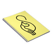 Stijlvolle Kitty Cat Outline Notitieboek (Rechterzijde)