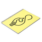 Stijlvolle Kitty Cat Outline Notitieboek (Linkerzijde)