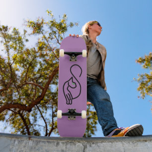 Stijlvolle Kitty Cat Outline Persoonlijk Skateboard