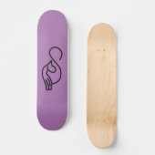 Stijlvolle Kitty Cat Outline Persoonlijk Skateboard (Voorkant)