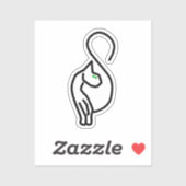 Stijlvolle Kitty Cat Outline Sticker (Vel)