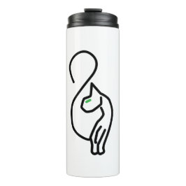 Stijlvolle Kitty Cat Outline Thermosbeker