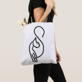 Stijlvolle Kitty Cat Outline Tote Bag (Dichtbij)