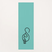 Stijlvolle Kitty Cat Outline Yogamat (Voorkant)