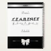 Stijlvolle Klarinet Student Planner Organisator (Achterkant)