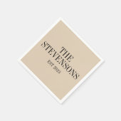 Stijlvolle klassieke familienaam Achternaam Achter Servet (Hoek)