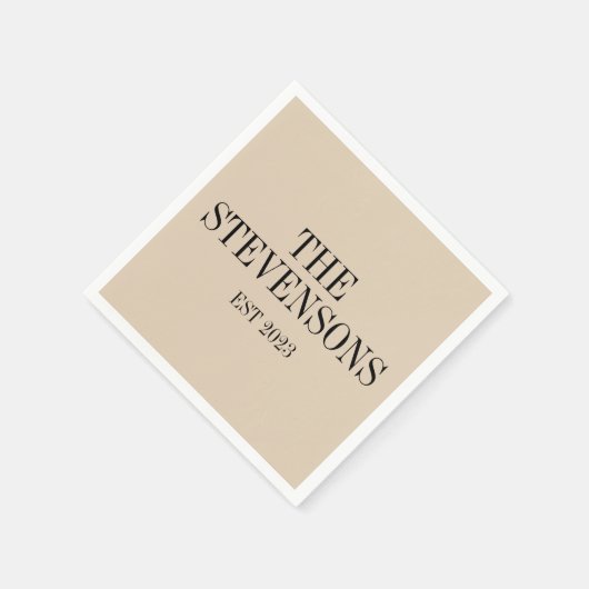 Stijlvolle klassieke familienaam Achternaam Achter Servet (Hoek)