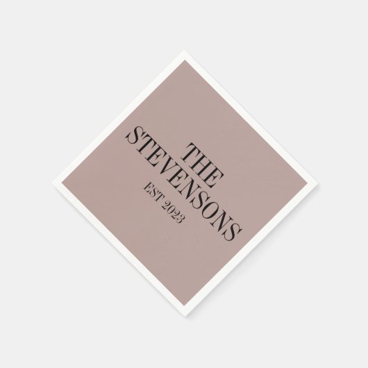 Stijlvolle klassieke familienaam Achternaam Datum  Servet (Hoek)