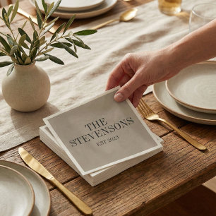 Stijlvolle klassieke familienaam Achternaam Est Da Servet