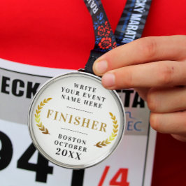 Stijlvolle klassieke gouden krans finisher | AFSTU Metalen Ornament