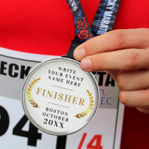 Stijlvolle klassieke gouden krans finisher   AFSTU Metalen Ornament