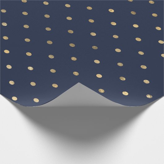 Stijlvolle Klassieke marineblauw-goudstippen Cadeaupapier (Hoek)