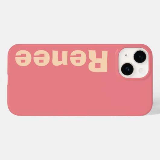 Stijlvolle klassieke moderne elegante monogram min Case-Mate iPhone case (Achterkant (horizontaal))