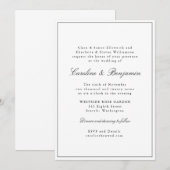 Stijlvolle klassieke rand script legant Wedding RS Kaart (Voorkant / Achterkant)