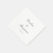 Stijlvolle klassieke Script Elegant Weddenschap Aa Servet (Hoek)