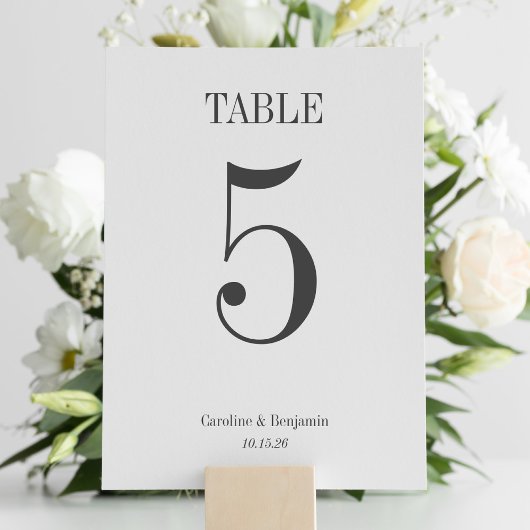 Stijlvolle klassieke typografie Elegant Simple Wed Kaart