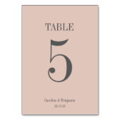 Stijlvolle, klassieke usty Blush Elegant Simple We Kaart (Achterkant)