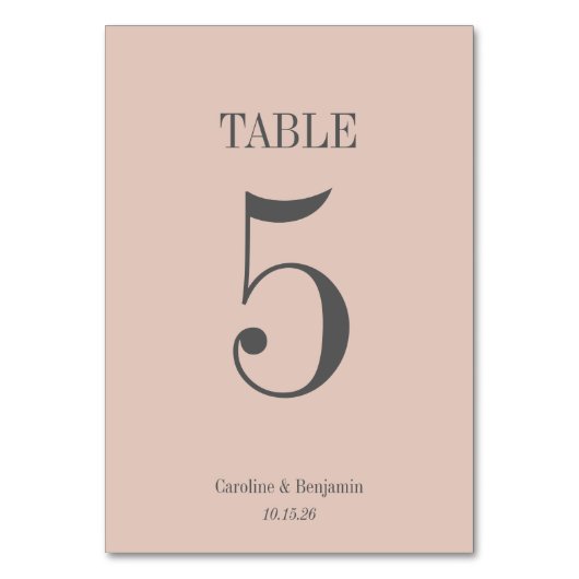 Stijlvolle, klassieke usty Blush Elegant Simple We Kaart (Achterkant)