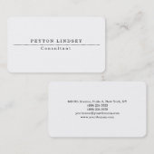 Stijlvolle klassieke witte professionele maker visitekaartje (Voorkant / Achterkant)