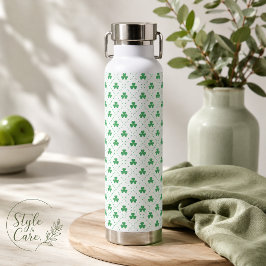 Stijlvolle klaverpatroon waterfles voor elke dag