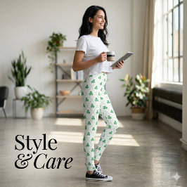 Stijlvolle klaverprint leggings voor casual wear