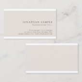 Stijlvolle kleuren Modern Chic Slank Plain Trendy Visitekaartje (Voorkant / Achterkant)