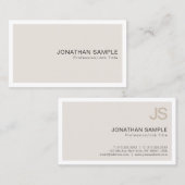 Stijlvolle kleuren Modern Clean Monogram Plain Tre Visitekaartje (Voorkant / Achterkant)