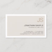 Stijlvolle kleuren Modern Clean Monogram Plain Tre Visitekaartje (Achterkant)