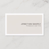 Stijlvolle kleuren Modern Clean Monogram Plain Tre Visitekaartje (Voorkant)