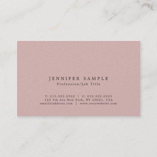 Stijlvolle kleuren Modern design parel afwerking l Visitekaartje (Achterkant)