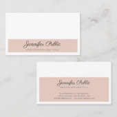 Stijlvolle kleuren Modern Slank Elegant Visitekaartje (Voorkant / Achterkant)