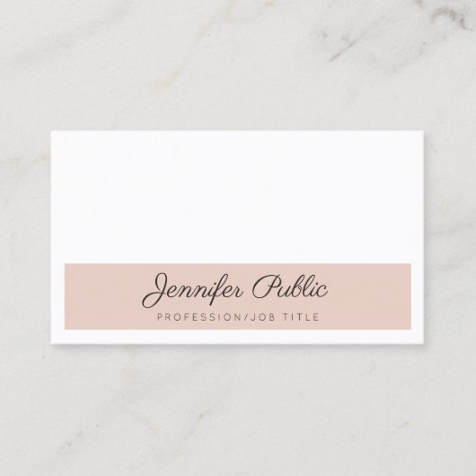 Stijlvolle kleuren Modern Slank Elegant Visitekaartje (Voorkant)