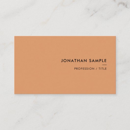 Stijlvolle kleuren Uw aangepaste tekst Moderne Sja Visitekaartje (Voorkant)