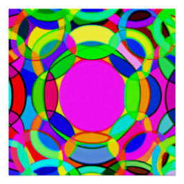 Stijlvolle kleurenpatronen Kunst Perfect Poster