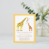 Stijlvolle kleurige Giraffe Baby Shower-uitnodigin Kaart (Staand voorkant)