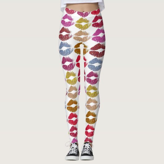 Stijlvolle kleurige Lips #11 Leggings (Voorkant)