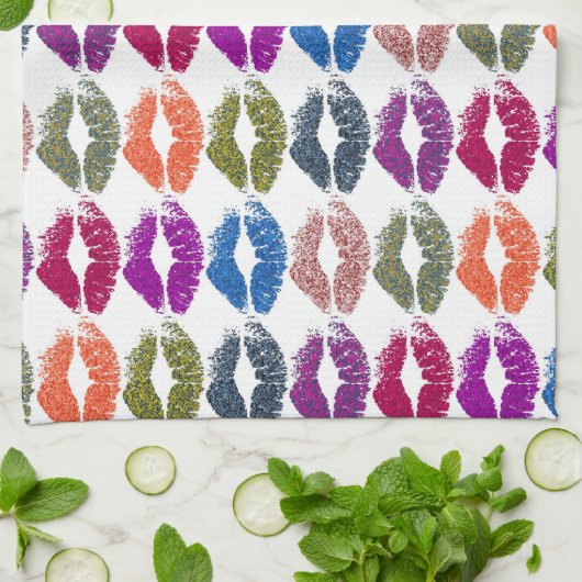 Stijlvolle kleurige Lips #13 Theedoek (Gevouwen)