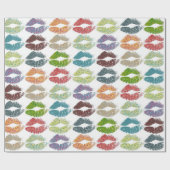 Stijlvolle kleurige Lips #16 Cadeaupapier (Vlak)
